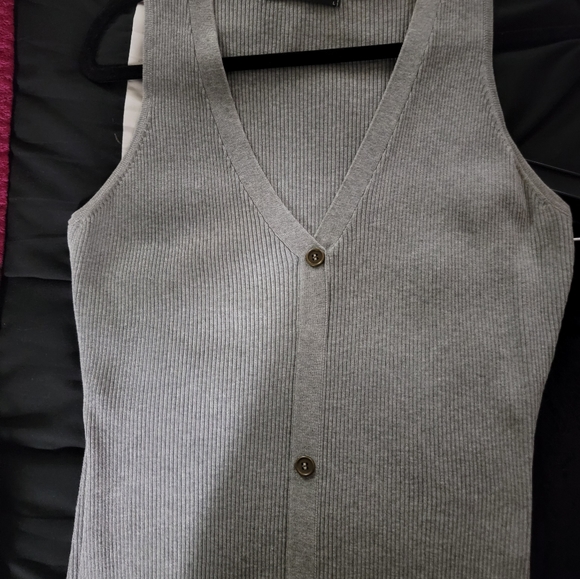 Kosmios Gray Midi Sweater Fitted dress Large - Picture 5 of 5